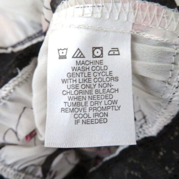 Linea Donatella Floral Chiffon Nightgown & Robe Set Lace Trim Black/Pink Medium - Picture 6 of 12